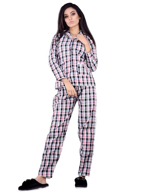 women cotton shirt pyjama nightwear set - 19257765 - Very Small Image - 1