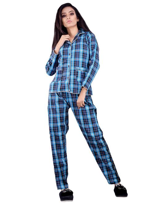 women cotton shirt pyjama nightwear set - 19257771 - Very Small Image - 1