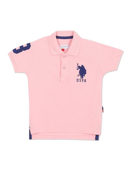 pink logo detailed polo t-shirt - 19257890 - Very Small Image - 1