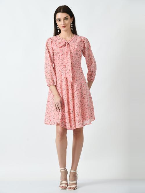 women's fit & flare abstract dress - 19258383 - Very Small Image - 1