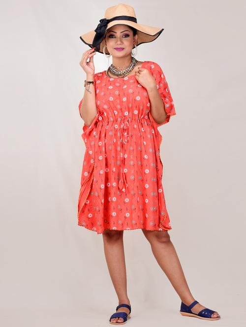 pink printed kaftan top - 19259141 - Very Small Image - 1