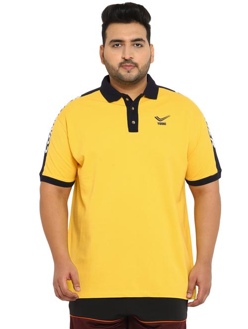 yellow cotton solid t-shirt - 19260836 - Very Small Image - 1