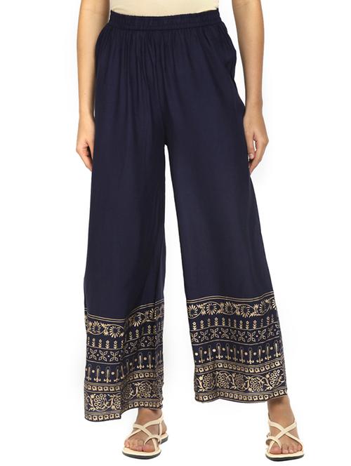 blue printed palazzo - 19260898 - Very Small Image - 1