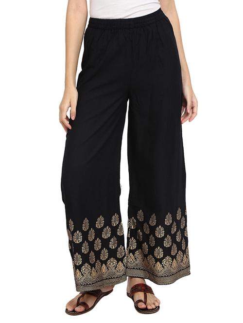 black printed palazzo - 19260914 - Very Small Image - 1