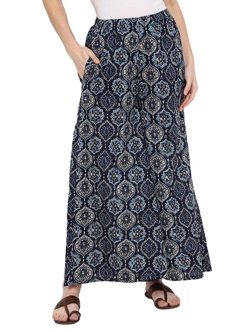 blue printed palazzo - 19260950 - Very Small Image - 1