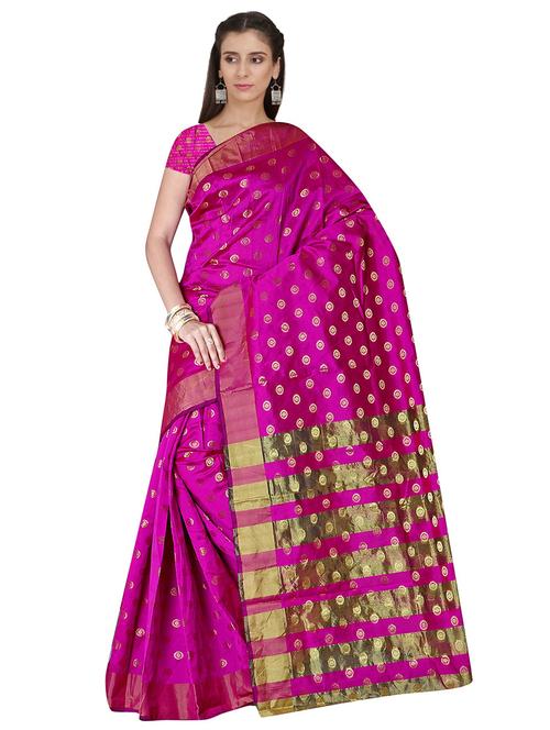 pink stripes bhagalpuri saree with blouse - 19261027 - Very Small Image - 1