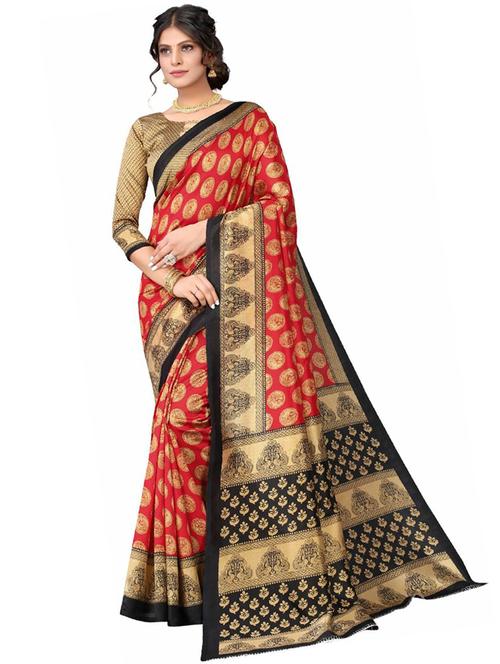 Women's Self Design Maroon Colored Saree With Blouse - 19261591 - Very Small Image - 1