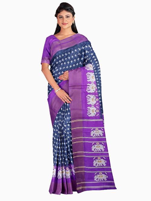 women's printed multi colored saree - 19261723 - Very Small Image - 1