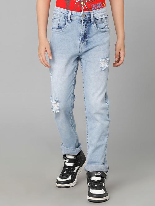 boy's distress slim fit jeans - 19263429 - Very Small Image - 1