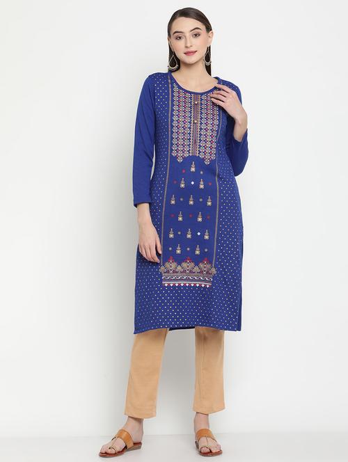women's straight kurta - 19264420 - Very Small Image - 1