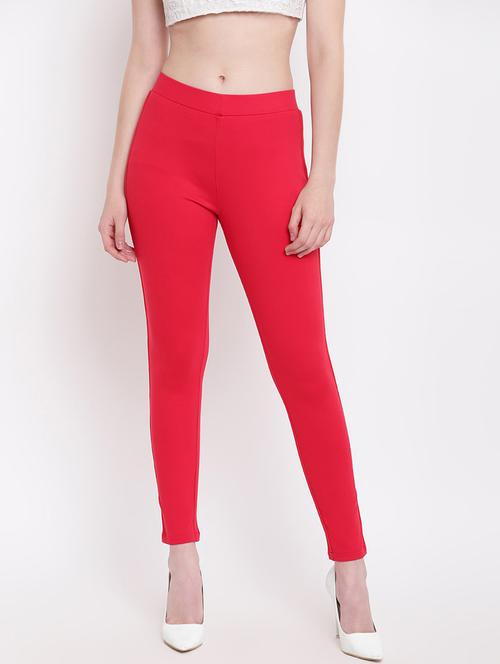 red solid trousers  - 19264451 - Very Small Image - 1
