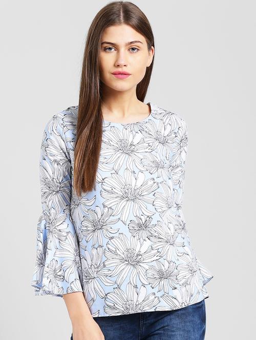 women's straight round neck top - 19264482 - Very Small Image - 1