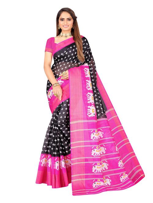 self design bhagalpuri saree with blouse - 19265777 - Very Small Image - 1