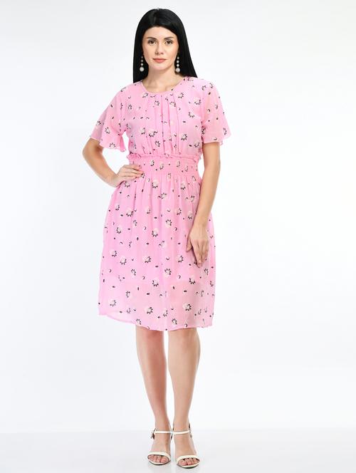 women's fit & flare floral dress - 19267764 - Very Small Image - 1