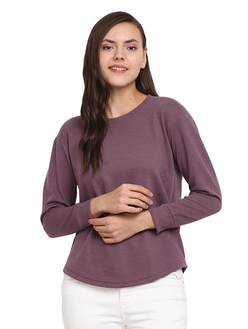 purple self design regular top - 19267884 - Very Small Image - 1