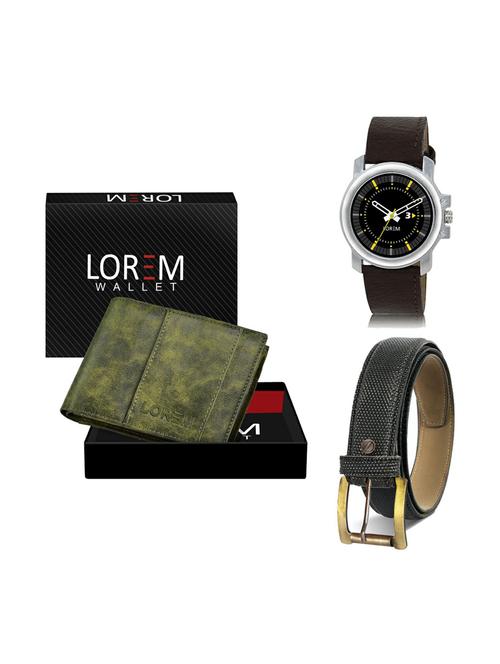 belt, wallet & watch gift combo - 19269901 - Very Small Image - 1
