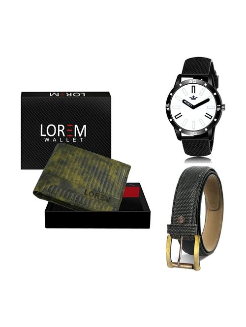 belt, wallet & watch gift combo - 19270319 - Very Small Image - 1