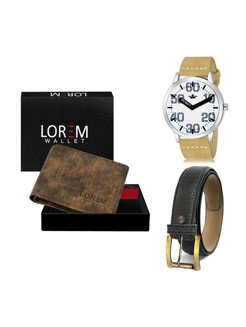 belt, wallet & watch gift combo - 19270542 - Very Small Image - 1