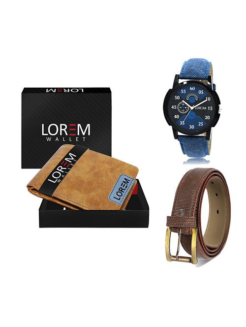 belt, wallet & watch gift combo - 19271155 - Very Small Image - 1