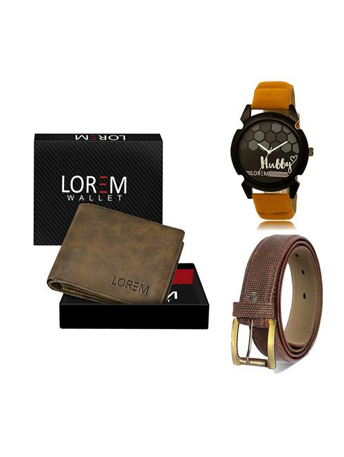 belt, wallet & watch gift combo - 19272970 - Very Small Image - 1
