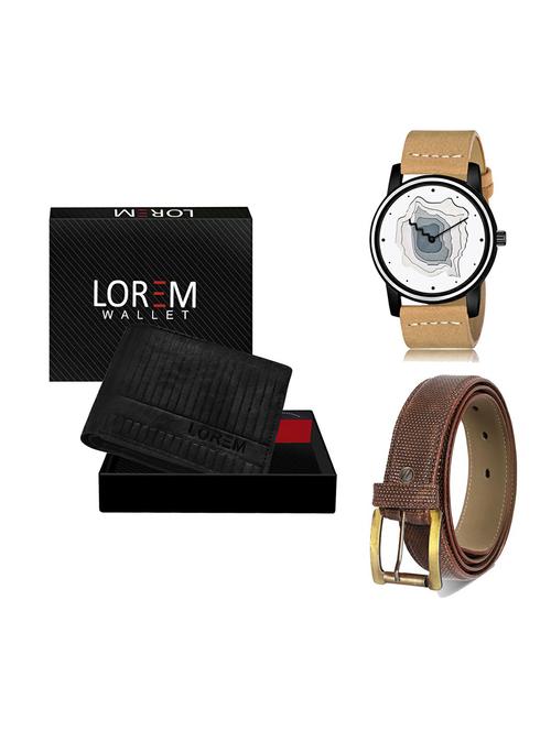 belt, wallet & watch gift combo - 19273966 - Very Small Image - 1