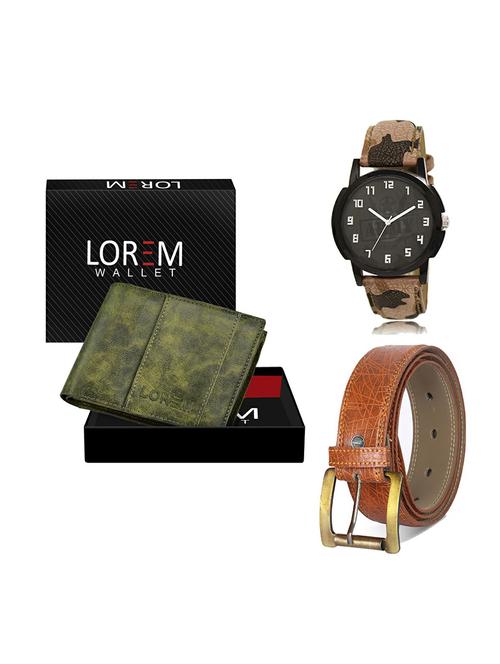 belt, wallet & watch gift combo - 19274358 - Very Small Image - 1