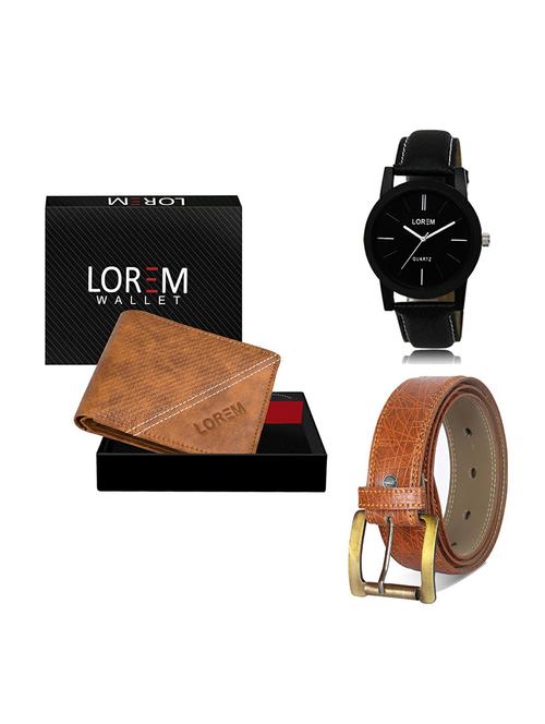 belt, wallet & watch gift combo - 19274463 - Very Small Image - 1