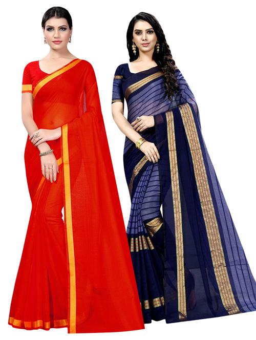 women's saree combo with blouse - 19280232 - Very Small Image - 1