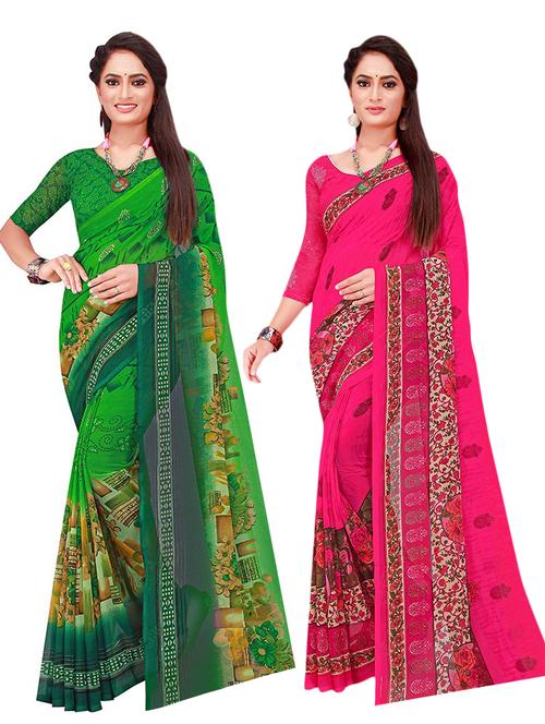 women's saree combo with blouse - 19280890 - Very Small Image - 1