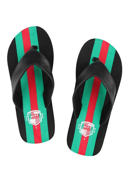 black synthetic & mesh slip on flip flops - 19285012 - Very Small Image - 1