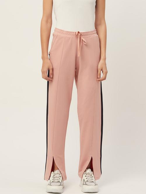 peach cotton blend track pants - 19285149 - Very Small Image - 1