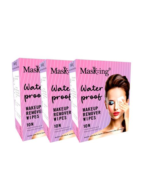 masking waterproof makeup remover wipe, cleansing face wipes with aloe vera, cucumber and vitamin e 20 wipe (pack of 3) - 19285391 - Very Small Image - 1