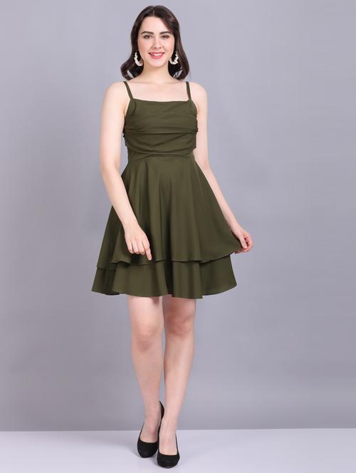 women's layered solid dress - 19285413 - Very Small Image - 1