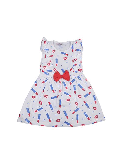 white printed frock - 19286405 - Very Small Image - 1