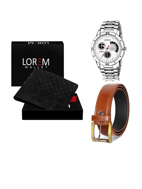 belt, wallet & watch gift combo - 19287849 - Very Small Image - 1