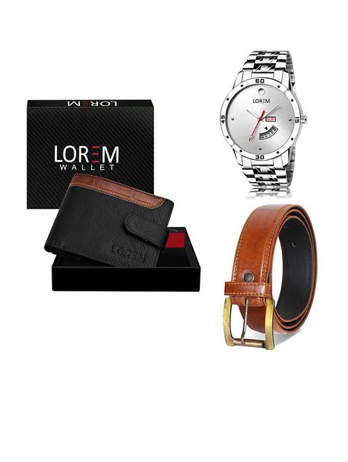 belt, wallet & watch gift combo - 19287945 - Very Small Image - 1