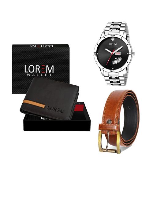 belt, wallet & watch gift combo - 19287988 - Very Small Image - 1