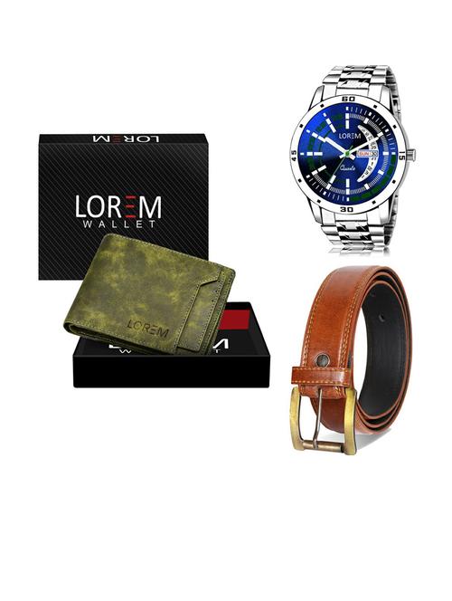 belt, wallet & watch gift combo - 19288186 - Very Small Image - 1