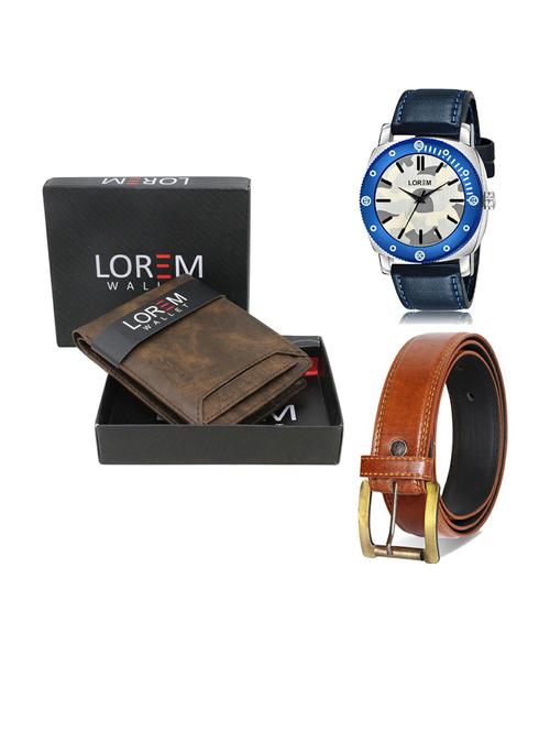 belt, wallet & watch gift combo - 19289615 - Very Small Image - 1