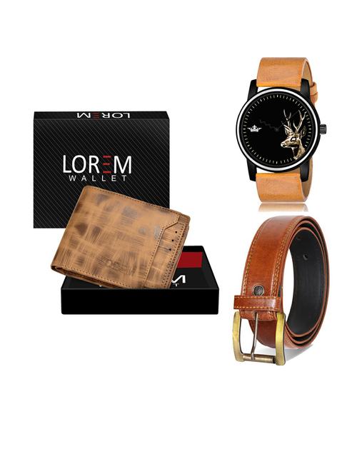 belt, wallet & watch gift combo - 19290306 - Very Small Image - 1