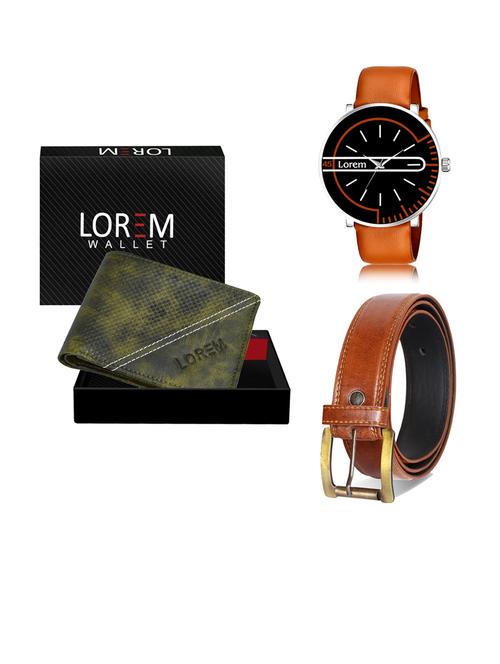 belt, wallet & watch gift combo - 19290409 - Very Small Image - 1