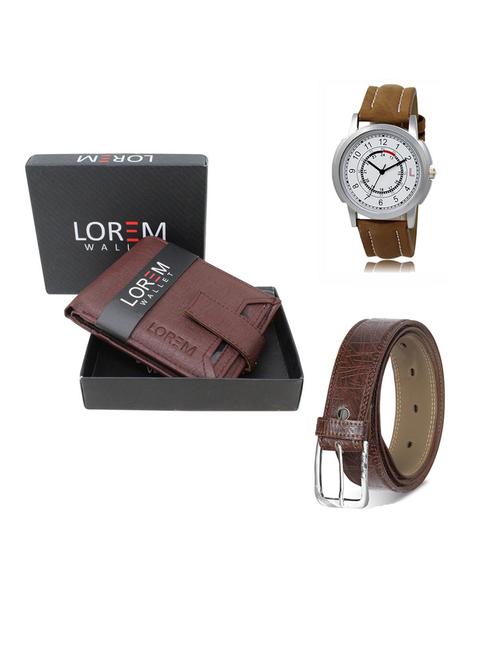 belt, wallet & watch gift combo - 19290873 - Very Small Image - 1