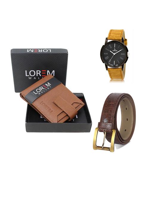 belt, wallet & watch gift combo - 19291415 - Very Small Image - 1