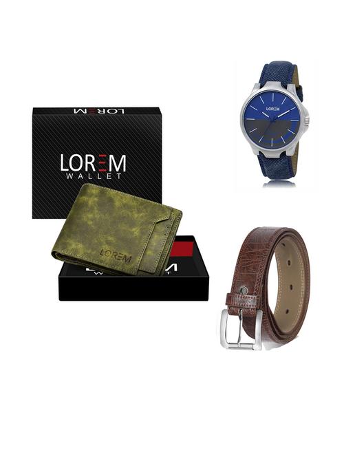 belt, wallet & watch gift combo - 19292802 - Very Small Image - 1