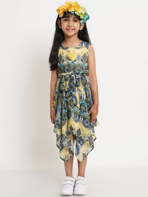 girls round neck sleeveless frock - 19293501 - Very Small Image - 1