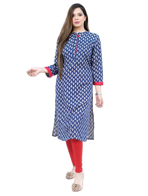 women's straight kurta - 19293548 - Very Small Image - 1