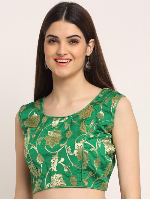 self design brocade blouse - 19294245 - Very Small Image - 1