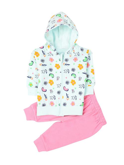girls printed hooded neck casual set - 19296396 - Very Small Image - 1