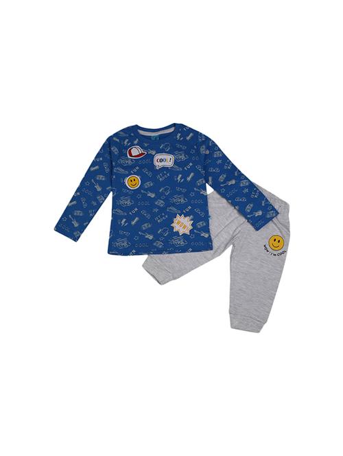 girls printed  round neck casual set - 19296612 - Very Small Image - 1