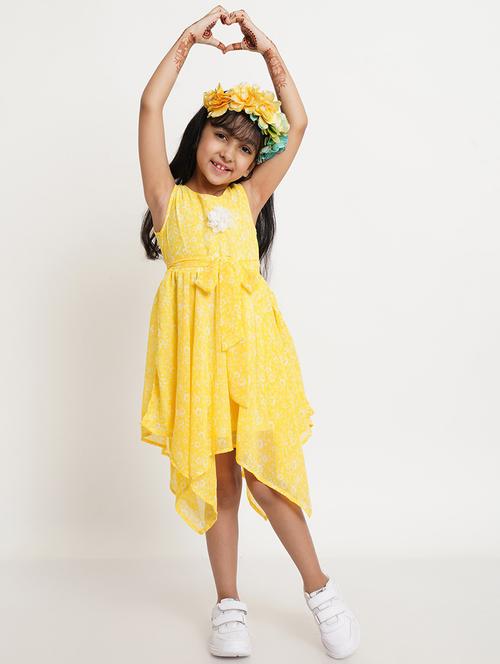 girls round neck sleeveless frock - 19298230 - Very Small Image - 1